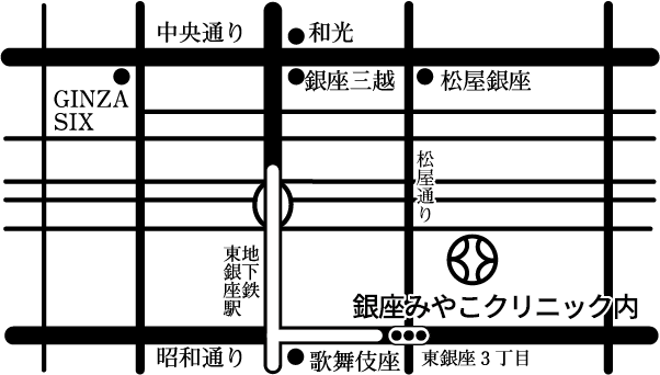 銀座店の地図